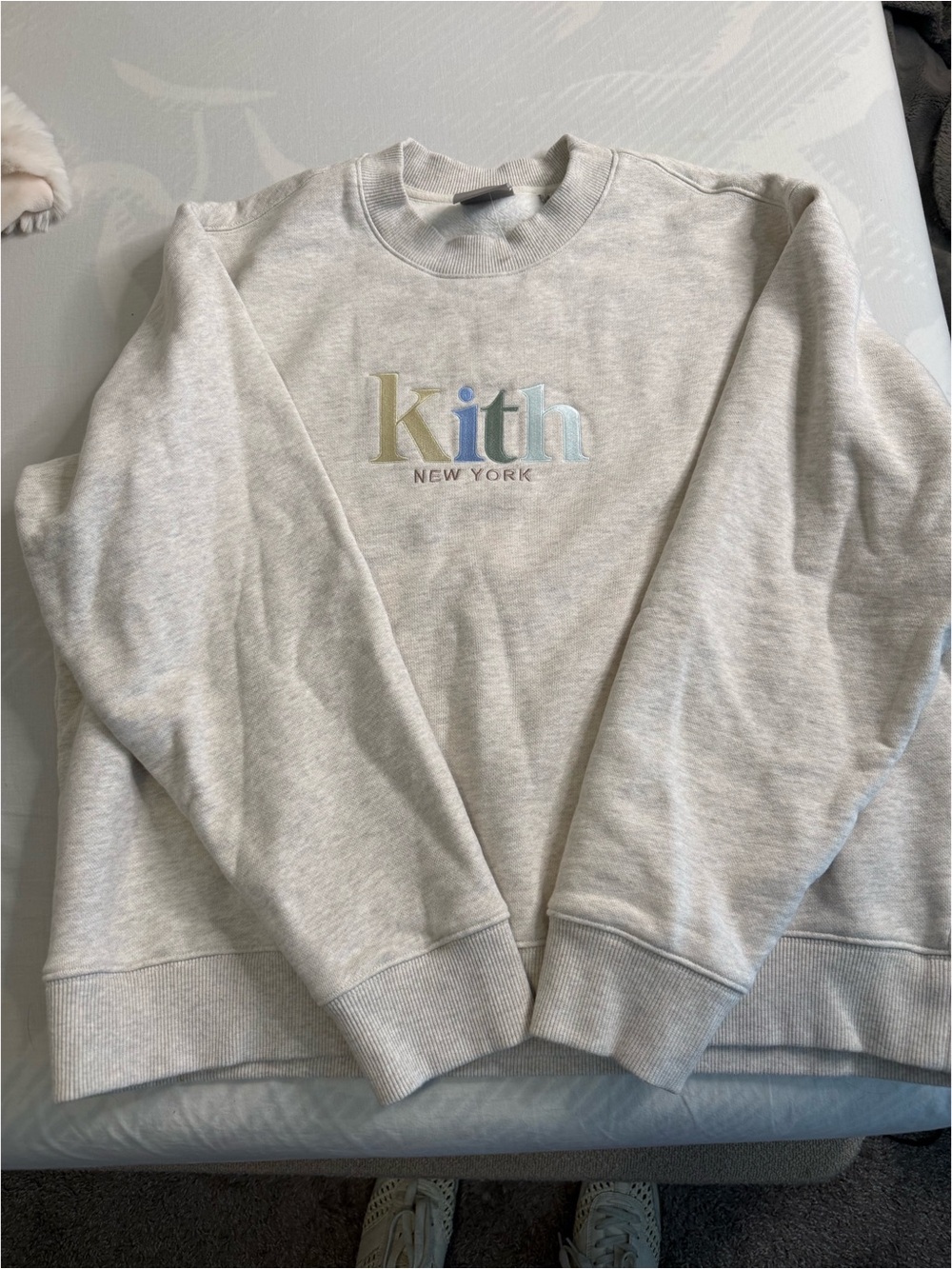 KITH Cream Logo Crewneck Sweater